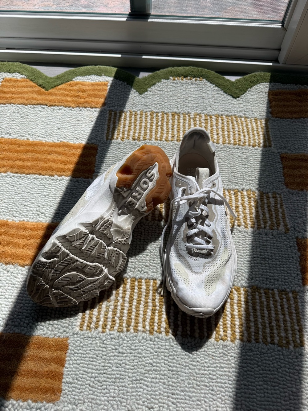 Sorel White womenss Athletic Lace-Up Running Sneakers